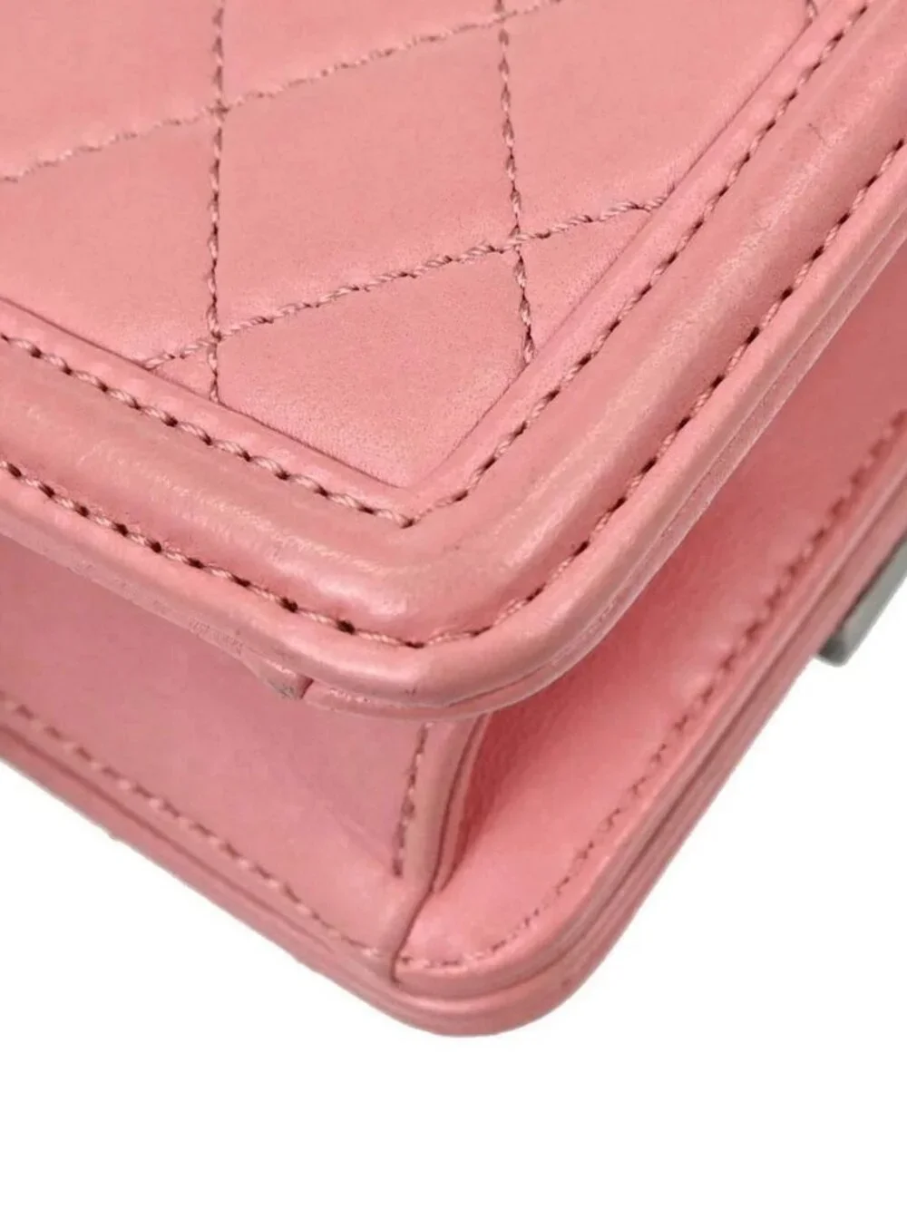 Chanel Pink Lambskin Boy Brick Flap Bag Shoulder Bag NQ04837